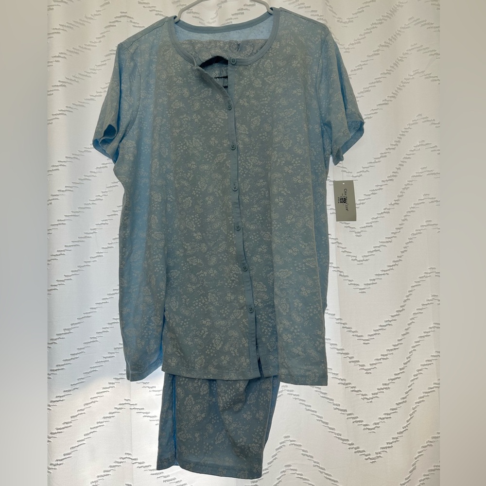 Charter Club Blue Floral Pajama Set